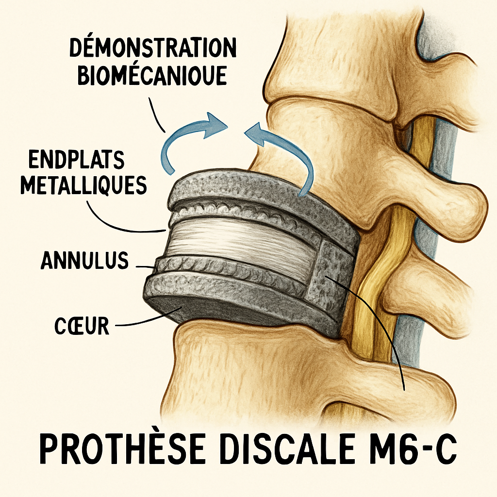 découvrez la prothèse discale m6-c, une avancée révolutionnaire conçue pour améliorer votre santé vertébrale. cette solution innovante offre un soutien optimal et un confort durable, permettant de retrouver une qualité de vie optimale. informez-vous sur ses bénéfices et redonnez vie à votre mobilité.